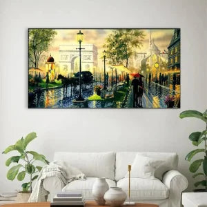 Canvas Painting of Parisian Scenery