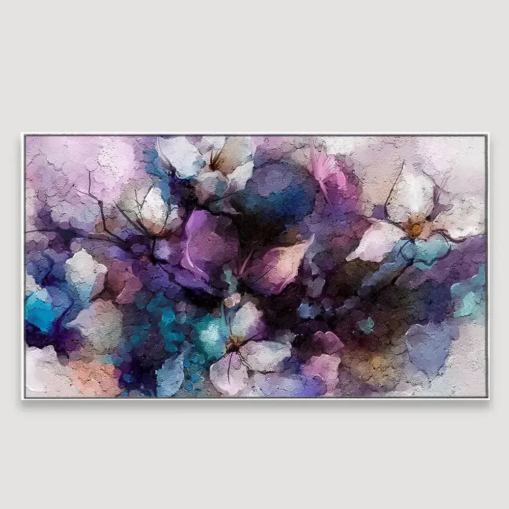 Abstract Purple Floral Harmony Framed Wall Art AdPrints
