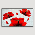 Elegant Red Flower Wide Format Canvas Painting AdPrints