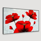 Elegant Red Flower Wide Format Canvas Painting AdPrints