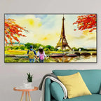 Elegant Parisian Couple Canvas Painting AdPrints