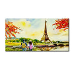 Elegant Parisian Couple Canvas Painting AdPrints