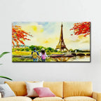Elegant Parisian Couple Canvas Painting AdPrints