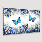 Vibrant Garden Butterfly Canvas Painting AdPrints