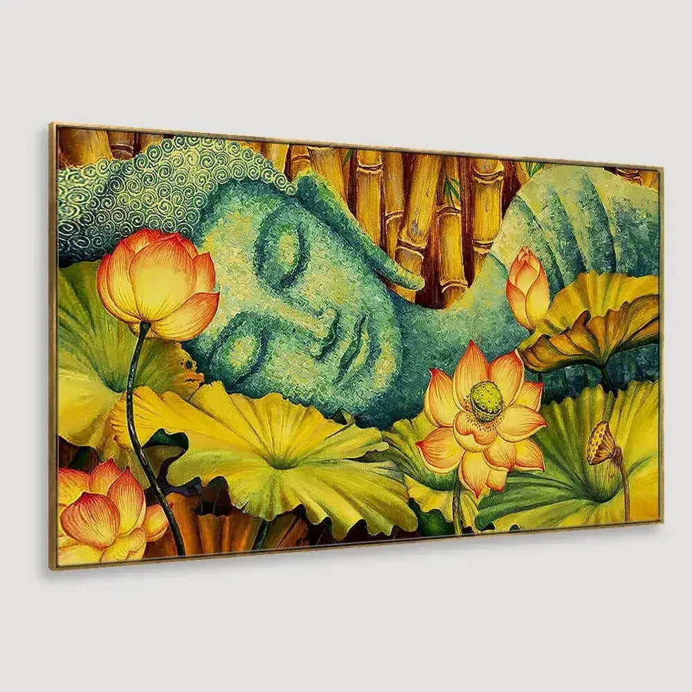 Vaastu Buddha Bamboo Forest Canvas Painting AdPrints