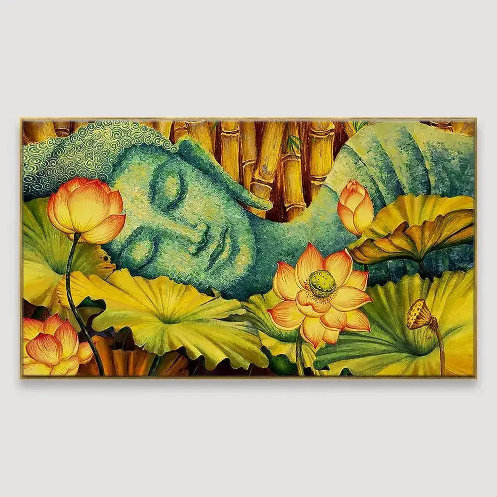 Vaastu Buddha Bamboo Forest Canvas Painting AdPrints