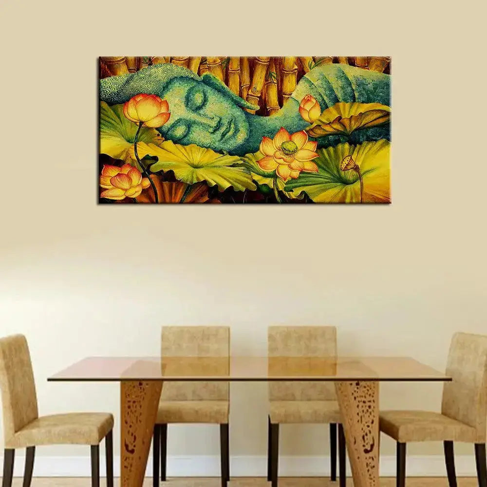 Vaastu Buddha Bamboo Forest Canvas Painting AdPrints