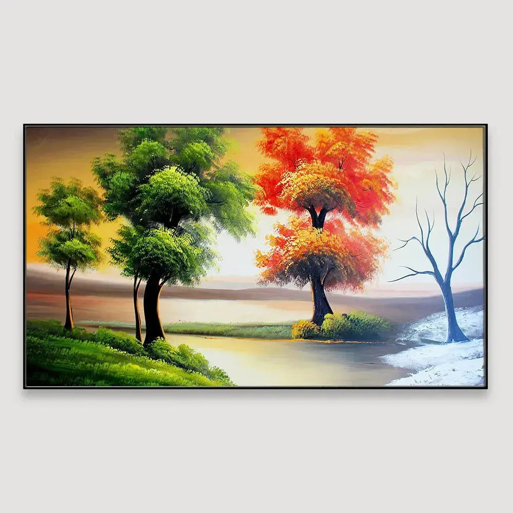 Stunning Panoramic Canvas Wall Painting of Beautiful Natural Scenery AdPrints