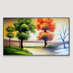 Stunning Panoramic Canvas Wall Painting of Beautiful Natural Scenery AdPrints