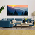 Elegant Panoramic Canvas Painting Showcasing a Spectacular Sunrise AdPrints