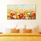 Nature Scene Canvas Painting of a Flower Garden AdPrints