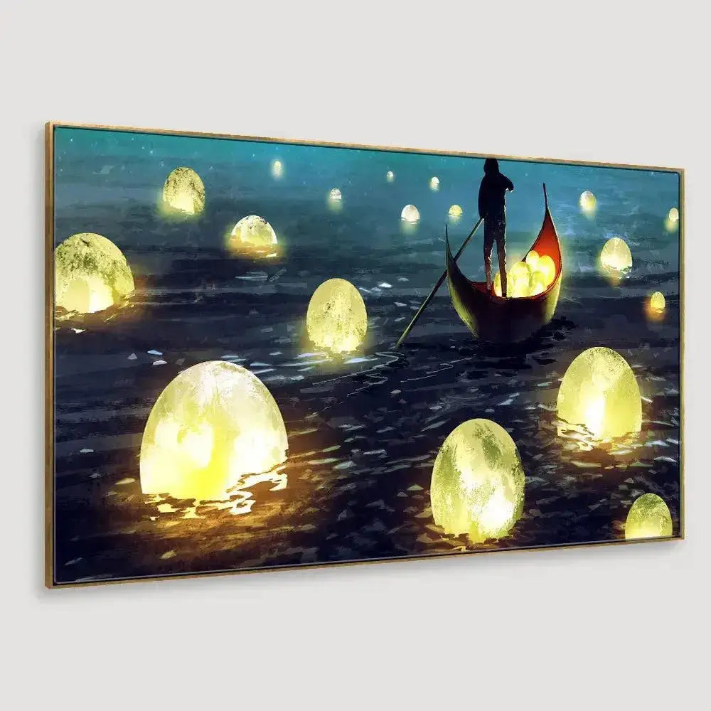 Fantasy Canvas Wall Painting Lake of Moons AdPrints