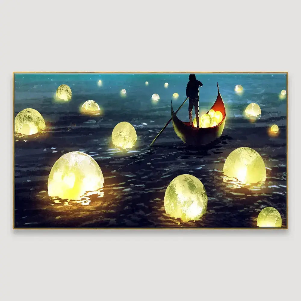 Fantasy Canvas Wall Painting Lake of Moons AdPrints