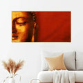 Contemporary Buddha Painting on Crimson Canvas AdPrints
