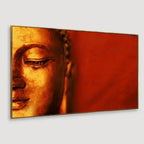 Contemporary Buddha Painting on Crimson Canvas AdPrints