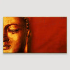 Contemporary Buddha Painting on Crimson Canvas AdPrints
