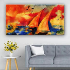 Contemporary Sailboat Canvas Painting - Decor Mantra 