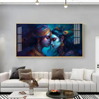 Quadro Radha Krishna Horizontal Acrylic Premium Wall Decor - Decor Mantra 