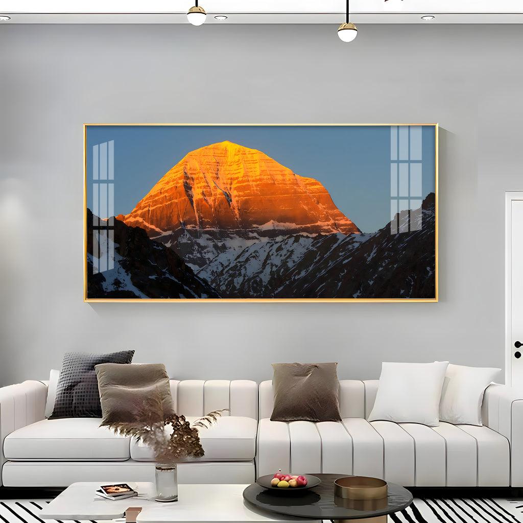 Horizontal Premium Acrylic Wall Art Featuring Majestic Mountain - Decor Mantra 