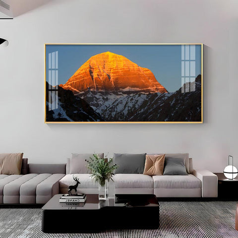 Horizontal Premium Acrylic Wall Art Featuring Majestic Mountain - Decor Mantra 