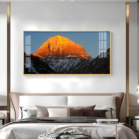 Horizontal Premium Acrylic Wall Art Featuring Majestic Mountain - Decor Mantra 