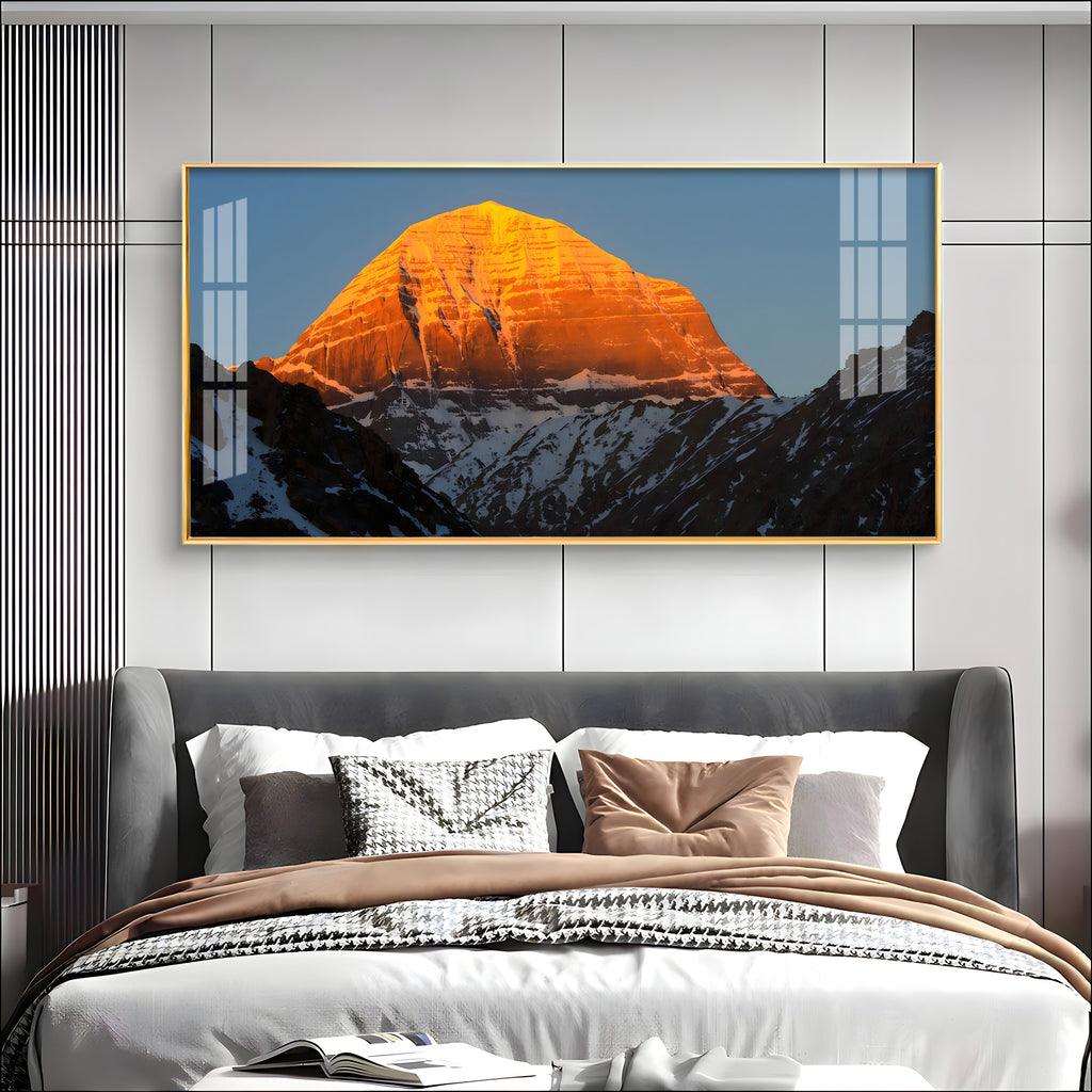 Horizontal Premium Acrylic Wall Art Featuring Majestic Mountain - Decor Mantra 