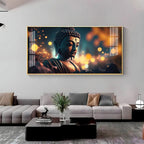Buddha Pondering Premium Acrylic Horizontal Wall Art - Decor Mantra 