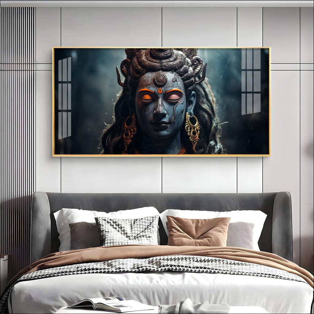 Horizontal Wall Art with Viswanatha in Muse in Premium Acrylic - Decor Mantra 