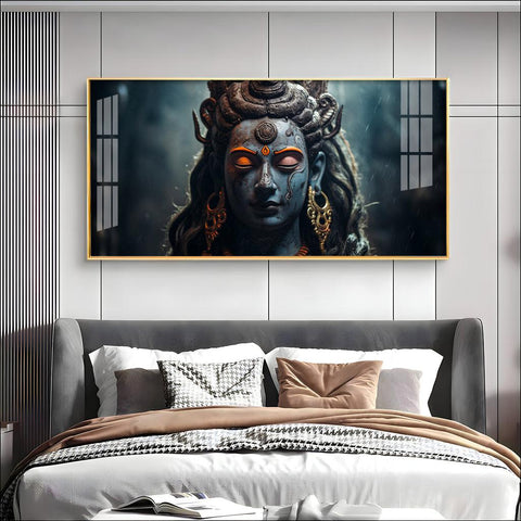 Horizontal Wall Art with Viswanatha in Muse in Premium Acrylic - Decor Mantra 