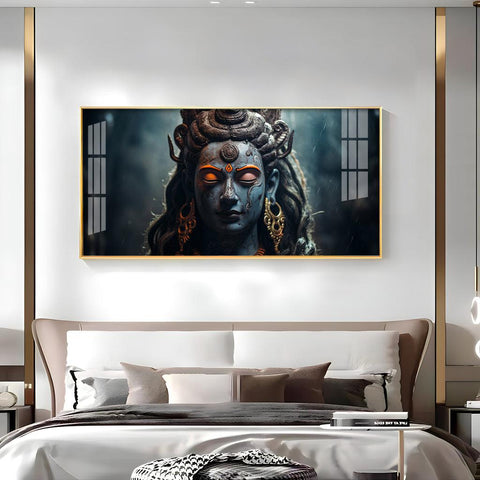 Horizontal Wall Art with Viswanatha in Muse in Premium Acrylic - Decor Mantra 