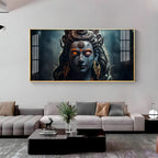Horizontal Wall Art with Viswanatha in Muse in Premium Acrylic - Decor Mantra 