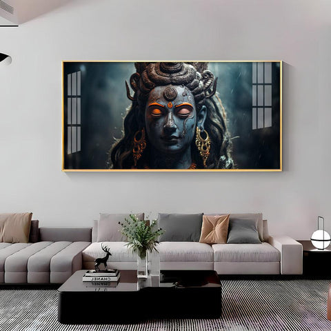 Horizontal Wall Art with Viswanatha in Muse in Premium Acrylic - Decor Mantra 