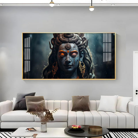Horizontal Wall Art with Viswanatha in Muse in Premium Acrylic - Decor Mantra 