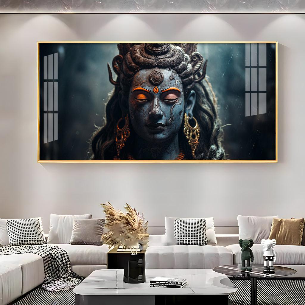 Horizontal Wall Art with Viswanatha in Muse in Premium Acrylic - Decor Mantra 