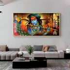 Krishna in Vrindavan Elegant Acrylic Horizontal Wall Decor - Decor Mantra 