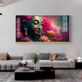 Buddha Blossoms Elegant Acrylic Horizontal Wall Decor - Decor Mantra 