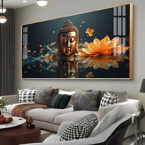 Buddha's Arrival High Quality Acrylic Horizontal Wall Art - Decor Mantra 