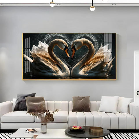 Graceful Swan Premium Acrylic Horizontal Wall Art - Decor Mantra 