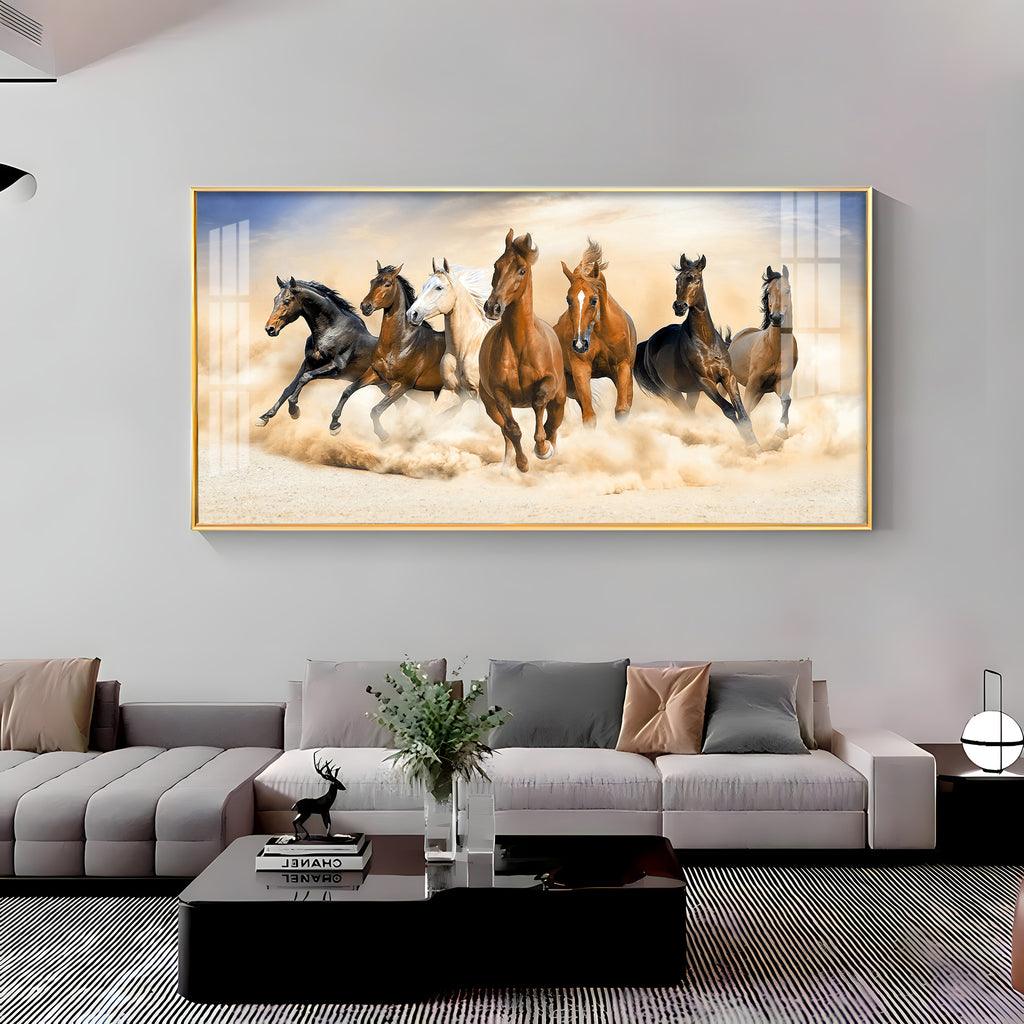 Horses in Motion Premium Acrylic Horizontal Wall Art - Decor Mantra 
