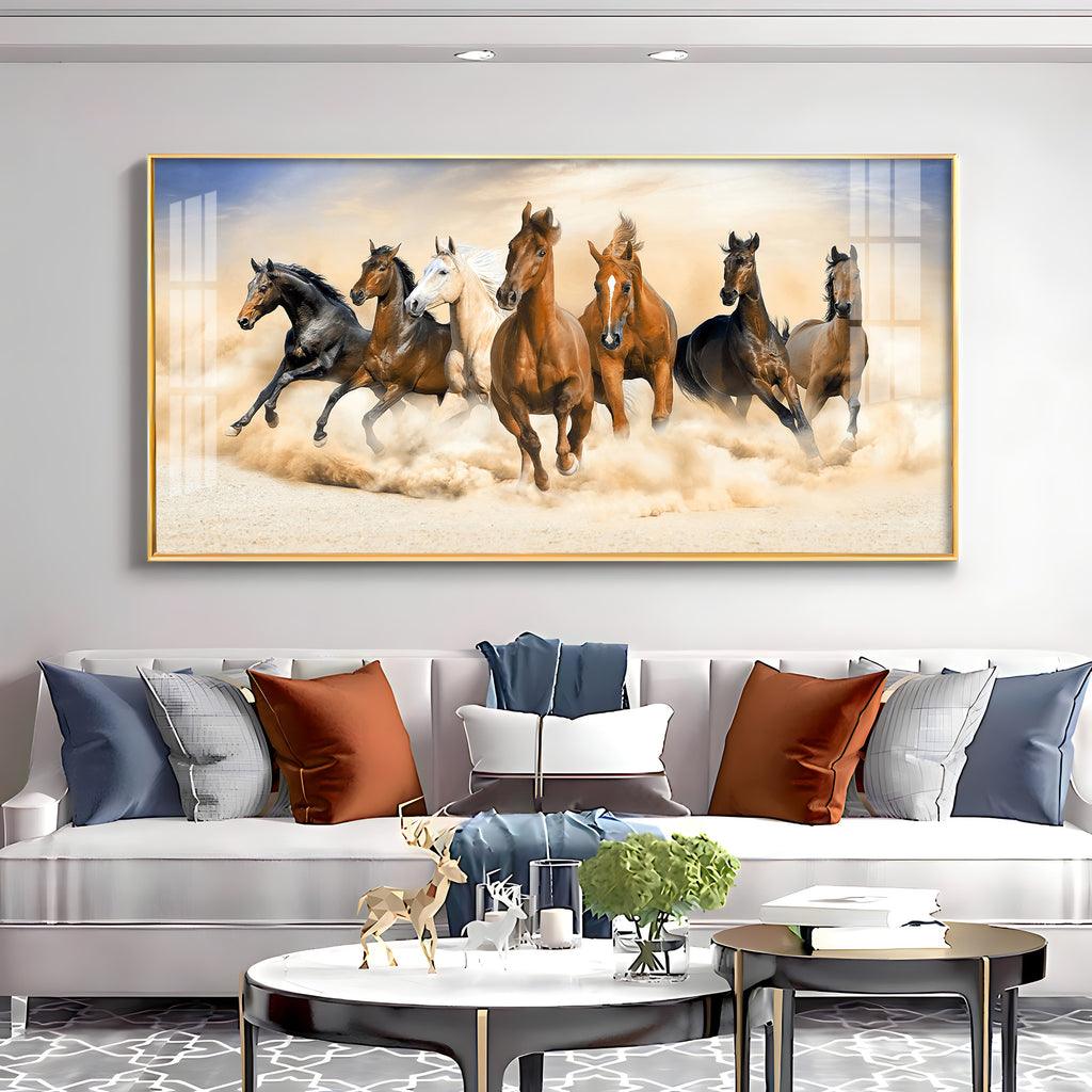 Horses in Motion Premium Acrylic Horizontal Wall Art - Decor Mantra 