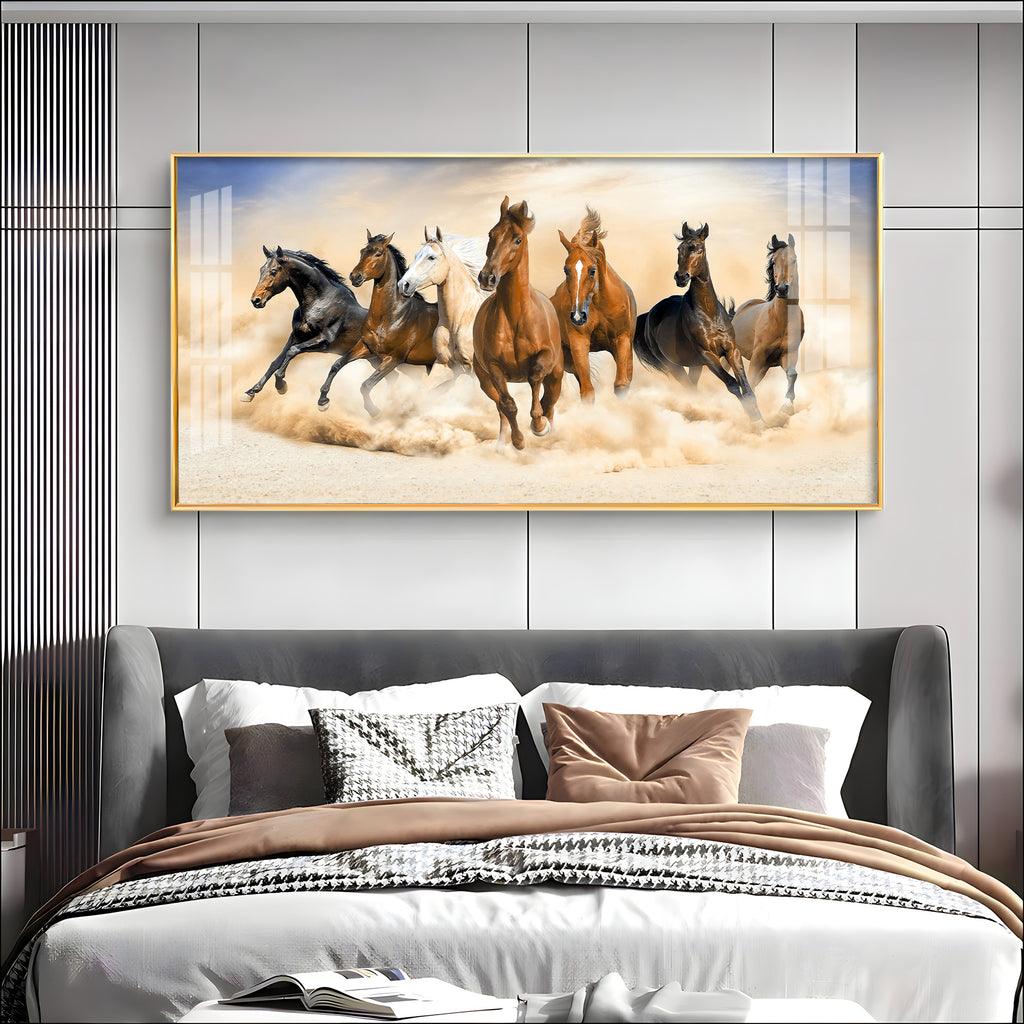 Horses in Motion Premium Acrylic Horizontal Wall Art - Decor Mantra 