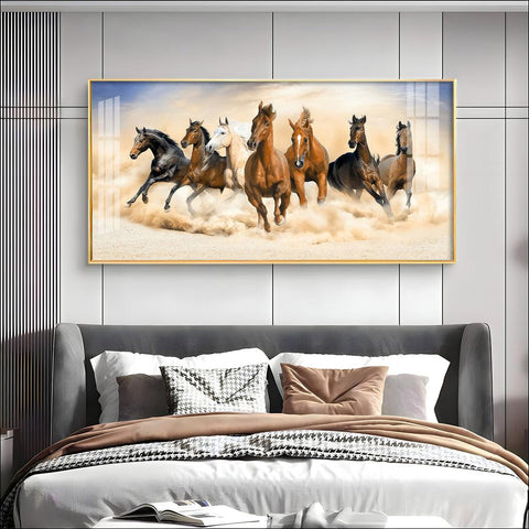 Horses in Motion Premium Acrylic Horizontal Wall Art - Decor Mantra 