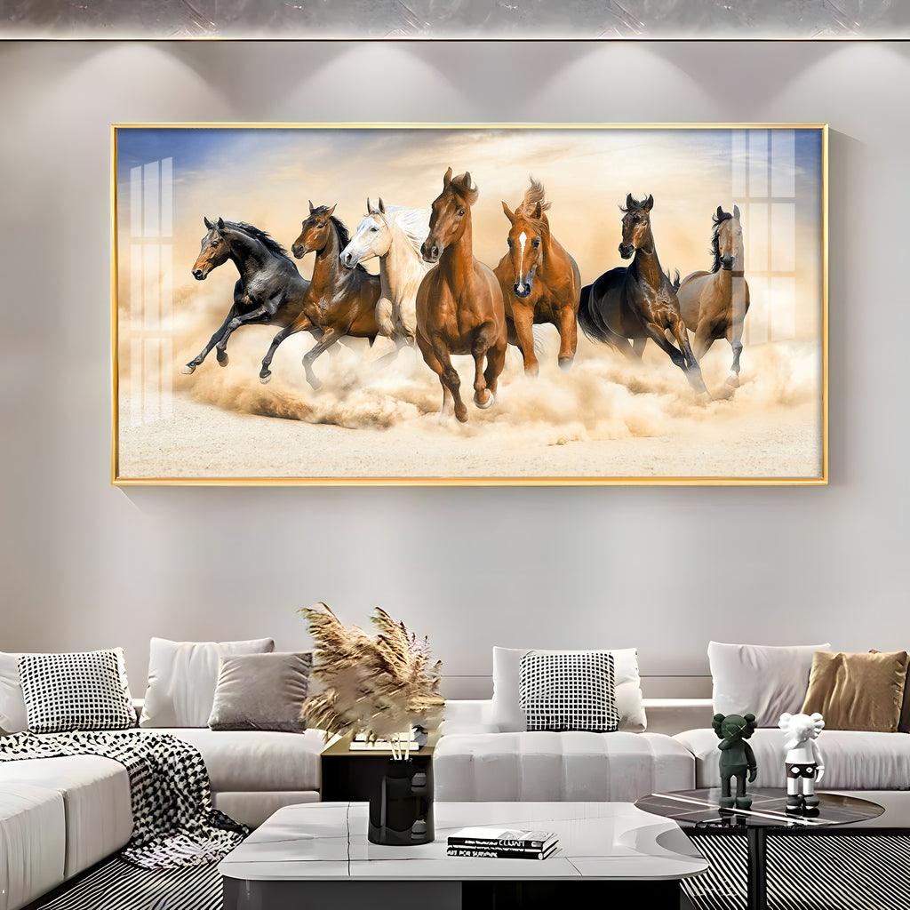 Horses in Motion Premium Acrylic Horizontal Wall Art - Decor Mantra 