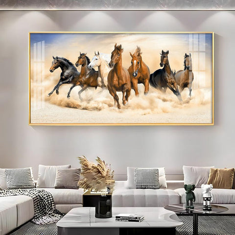 Horses in Motion Premium Acrylic Horizontal Wall Art - Decor Mantra 