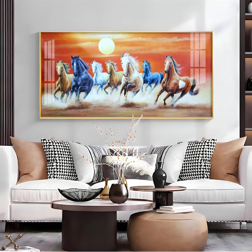 Horses in Motion Premium Acrylic Horizontal Wall Display - Decor Mantra 