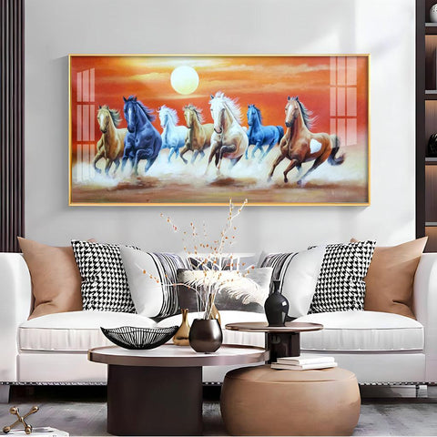 Horses in Motion Premium Acrylic Horizontal Wall Display - Decor Mantra 