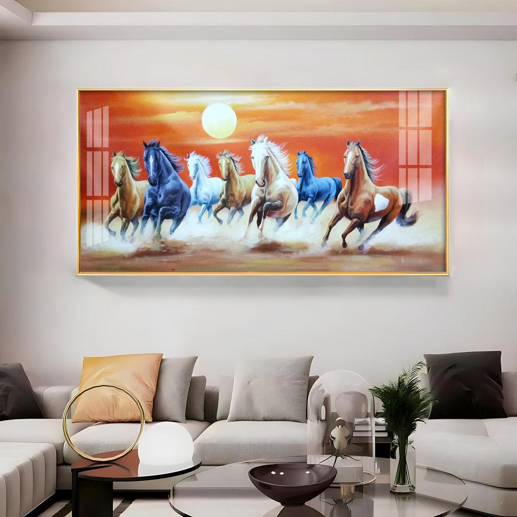 Horses in Motion Premium Acrylic Horizontal Wall Display - Decor Mantra 