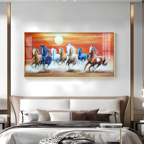 Horses in Motion Premium Acrylic Horizontal Wall Display - Decor Mantra 