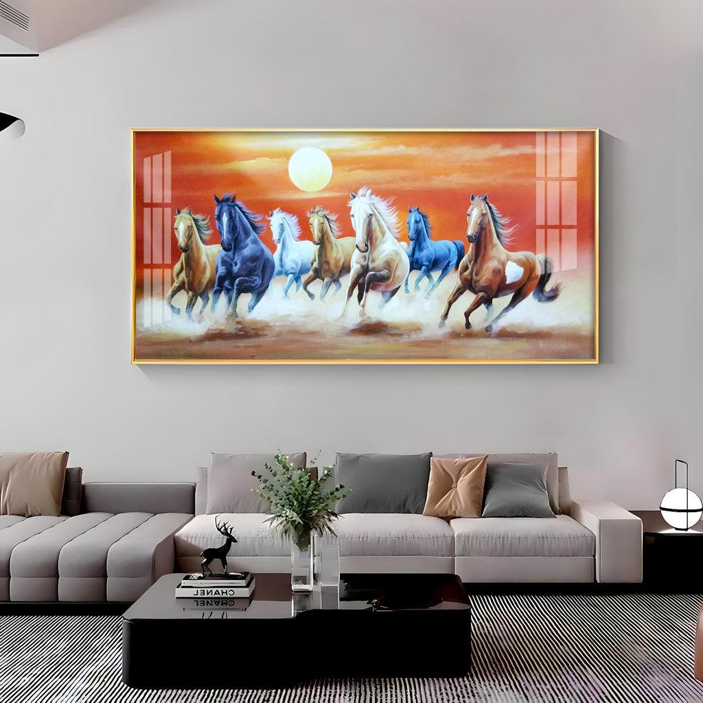 Horses in Motion Premium Acrylic Horizontal Wall Display - Decor Mantra 