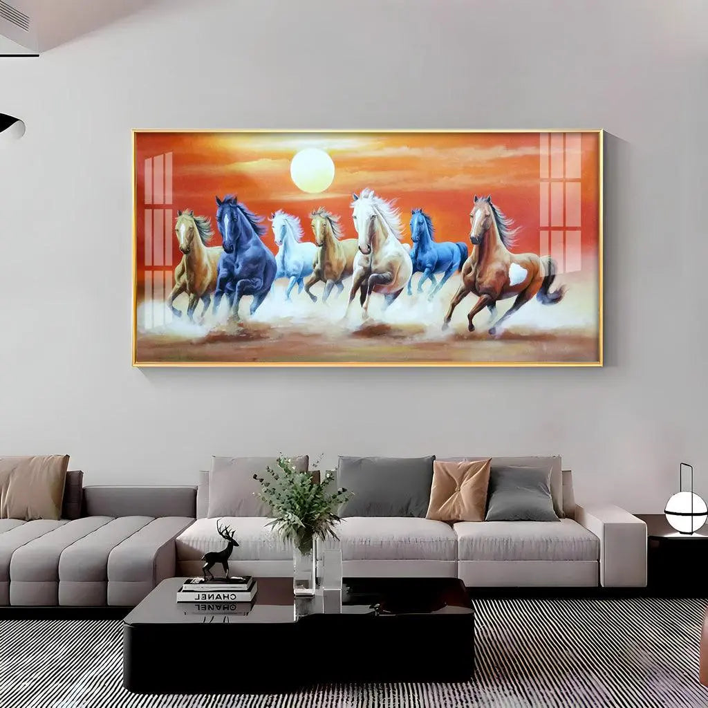Horses in Motion Premium Acrylic Horizontal Wall Display - Decor Mantra 